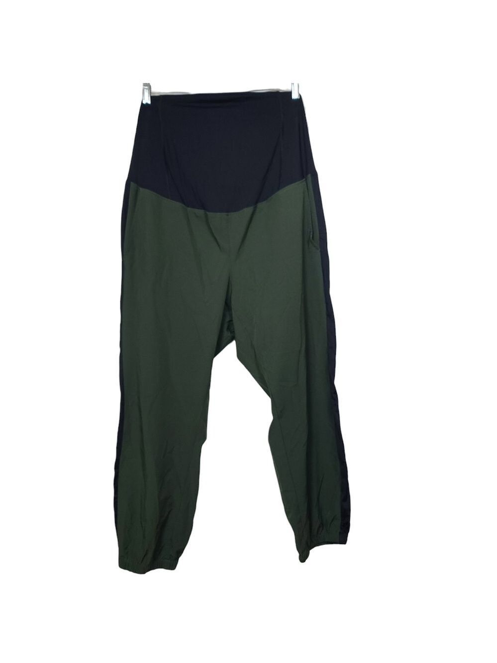 Isabel Maternity By Ingrid & Isabel Black Green Lightweight Pants XXL